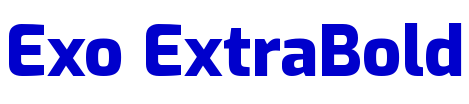 Exo ExtraBold шрифт